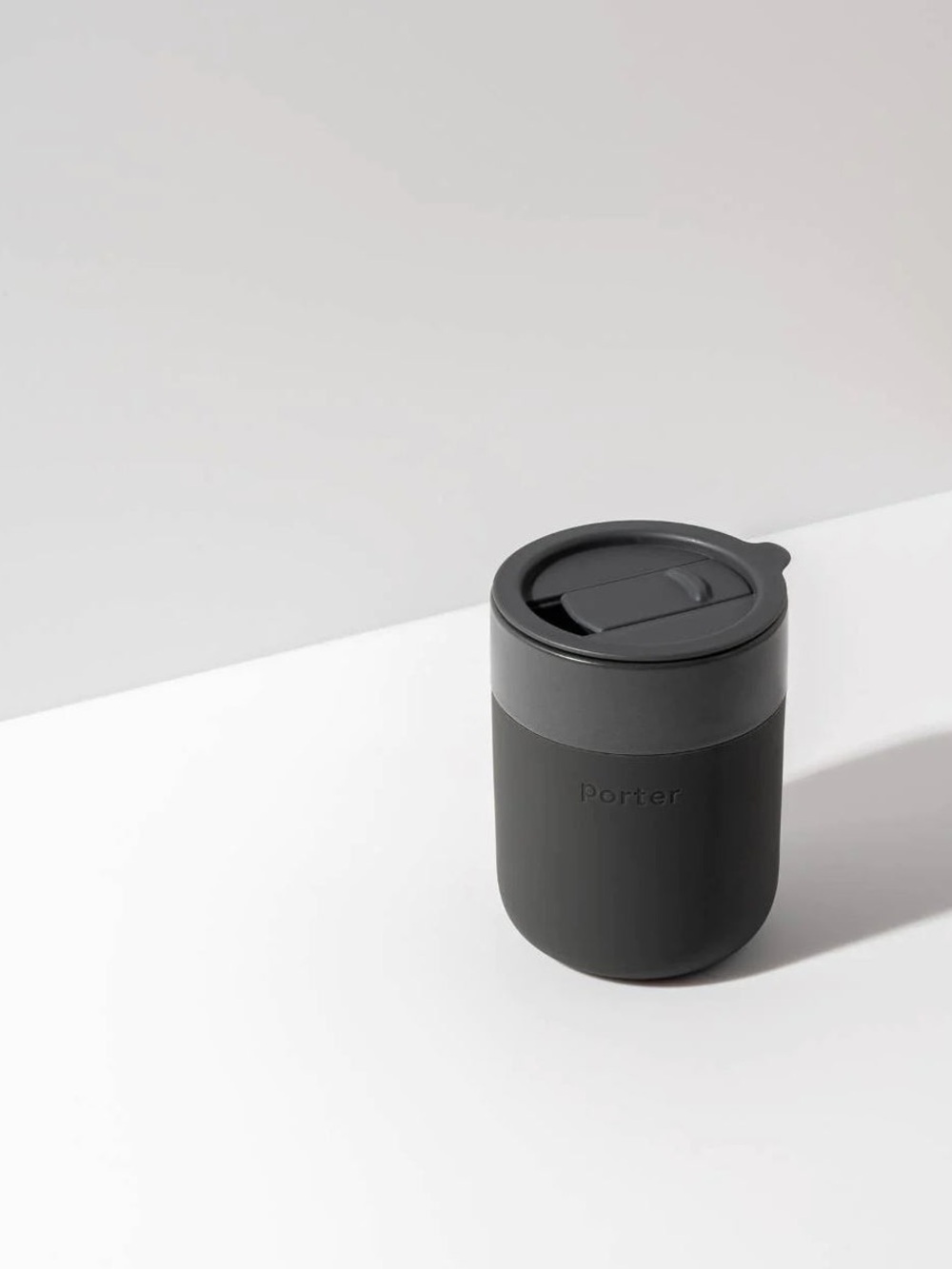 Porter • EUC Ceramic 12oz Travel Tumbler in Charcoal